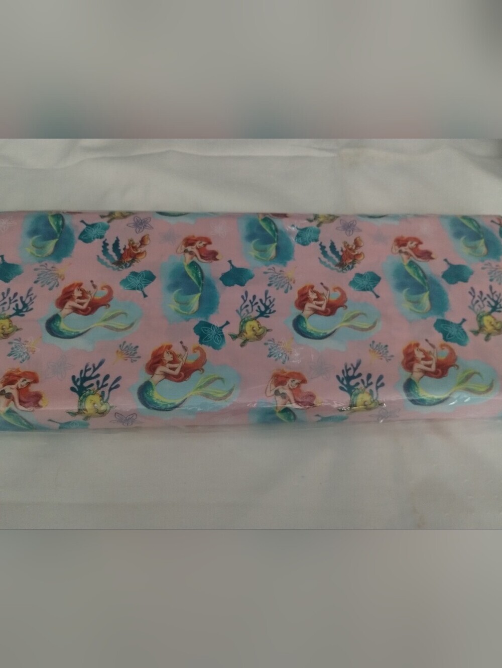 Disney The Little Mermaid Ariel 3 Yard Cotton Fabric Pink 43" Wide New Quilting